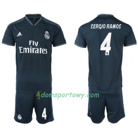 Koszulka Real Madryt SERGIO RAMOS 4 Dziecięcy Wyjazdowe Koszulki Piłkarskie 2018-2019 Krótki Rękaw